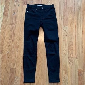 Madewell Black 9” High Rise Skinny Jeans | Size 25